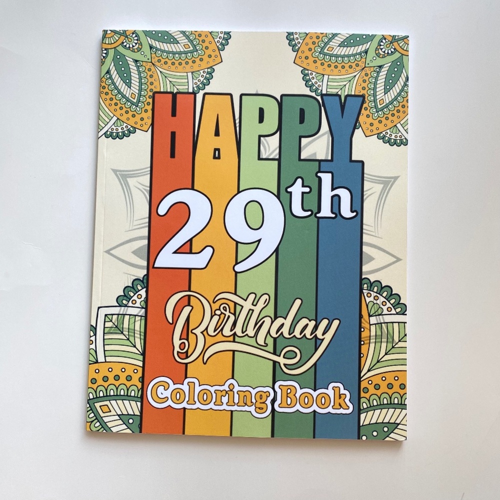 Coloring books 29th birthday